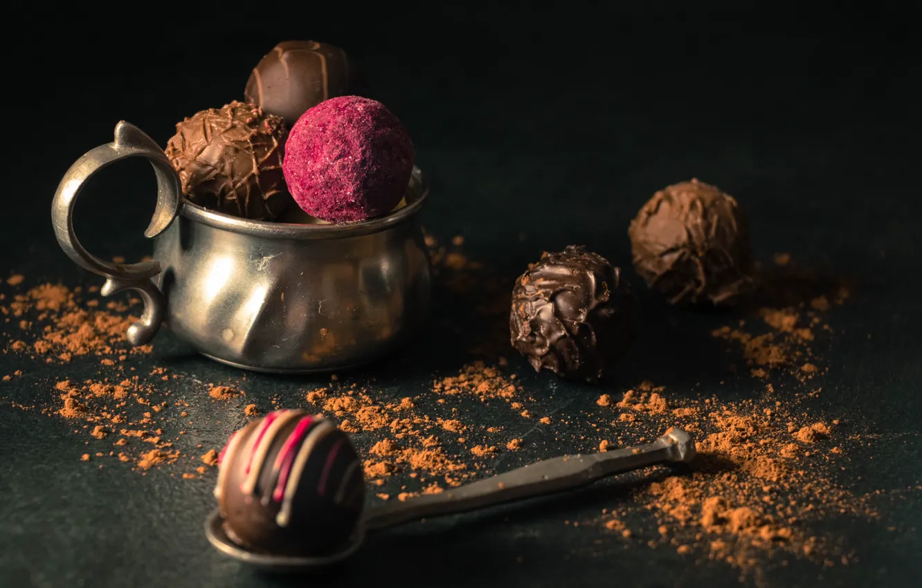 Photo wallpaper chocolate, dessert, chocolates