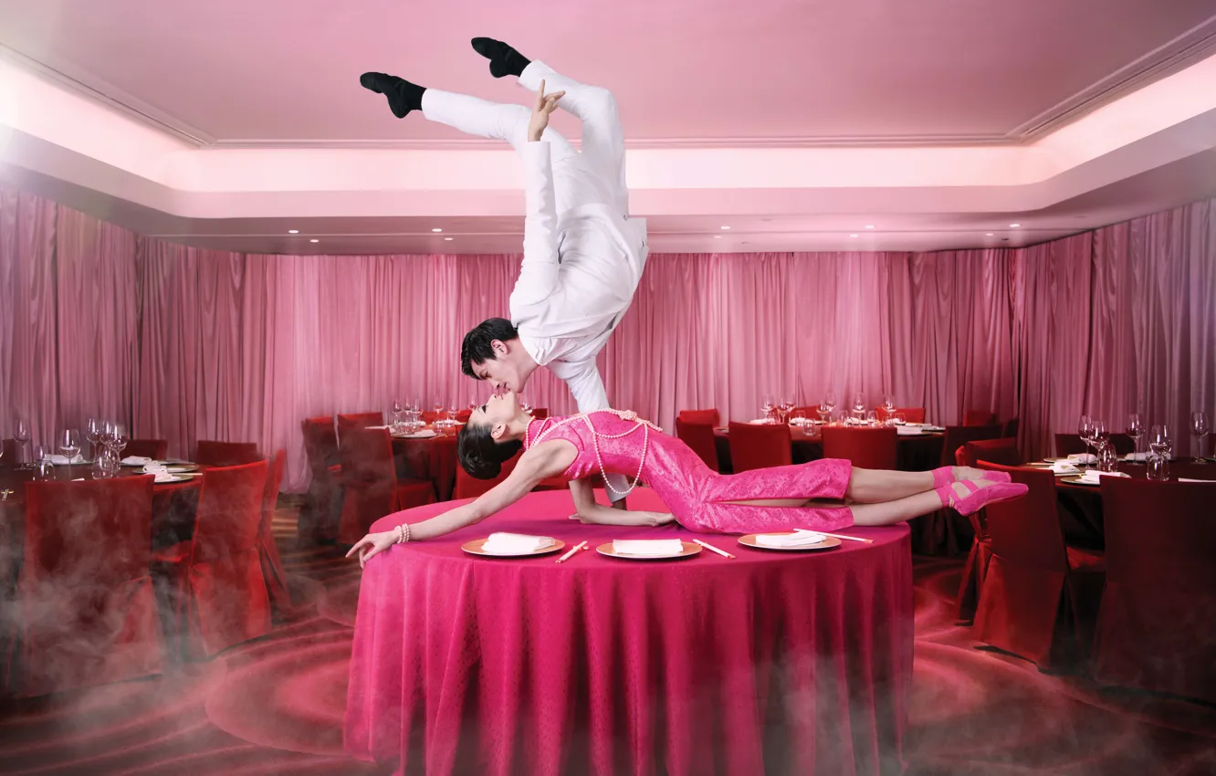 Photo wallpaper girl, Hong Kong, China, guy, two, ballet, Hong Kong, ballet