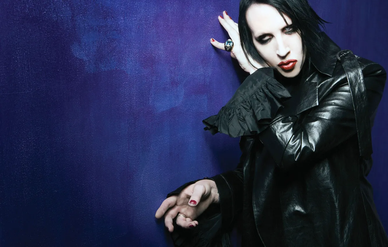 Photo wallpaper makeup, male, singer, Marilyn Manson