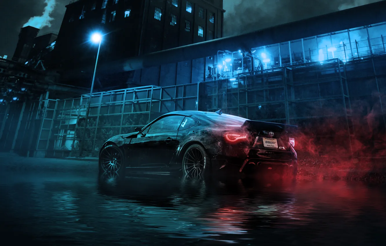 Photo wallpaper Japan, Toyota, Car, Auto, Glow, GT86, Rear, Ligth