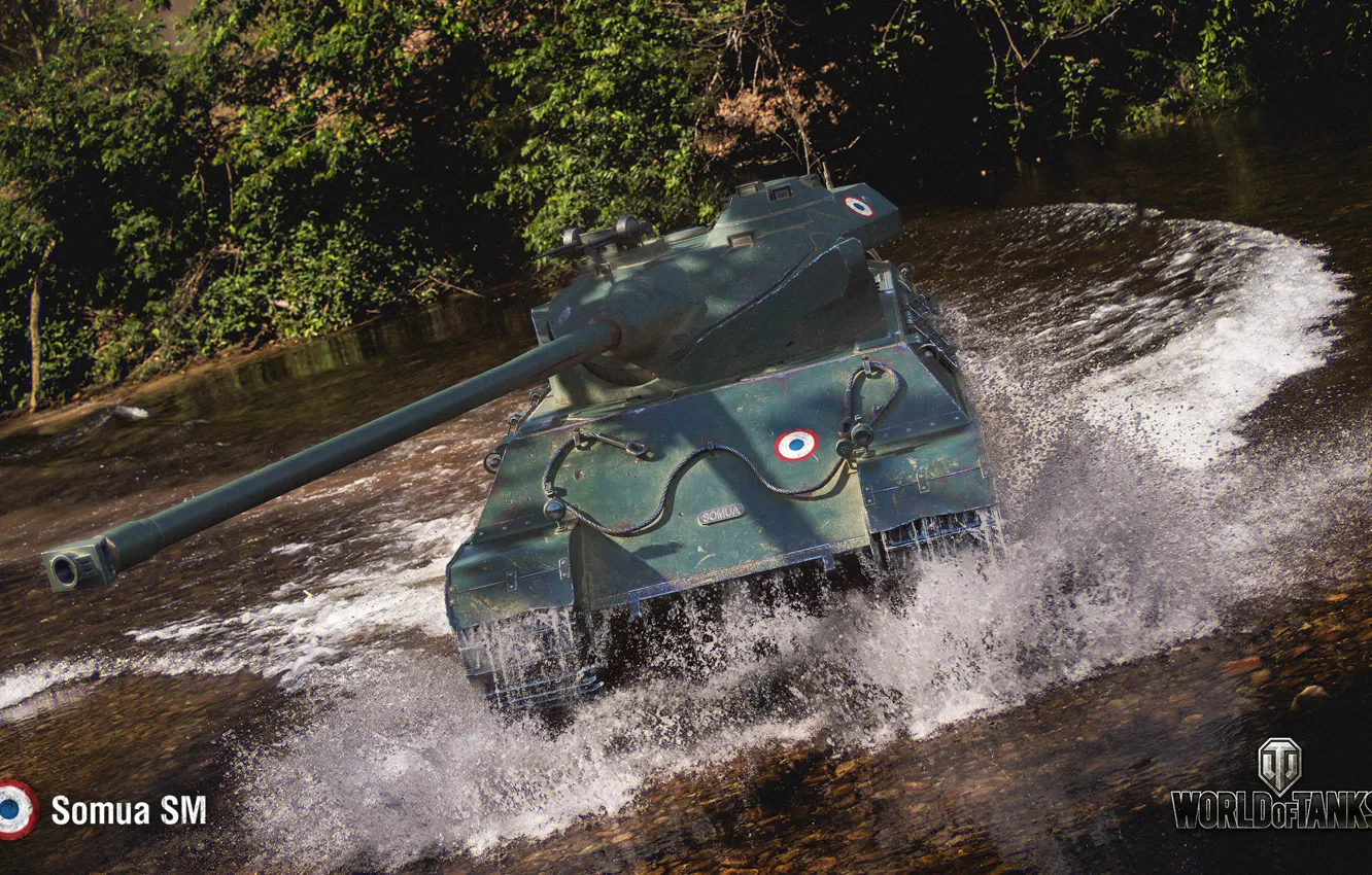 Photo wallpaper World of Tanks, Wargaming, WoT, Somua SM