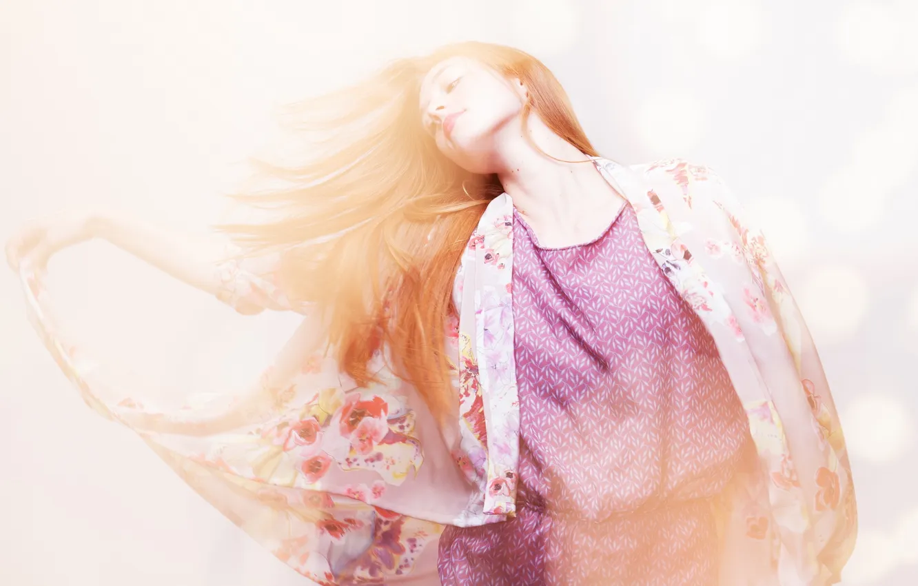 Photo wallpaper girl, pose, background