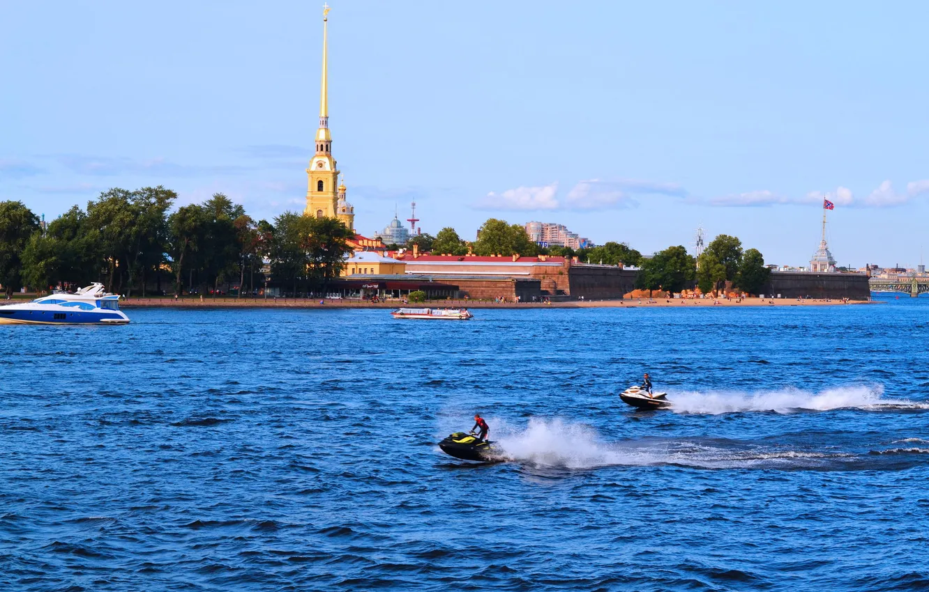 Photo wallpaper river, Peter, Saint Petersburg, Russia, Russia, SPb, Neva, St. Petersburg