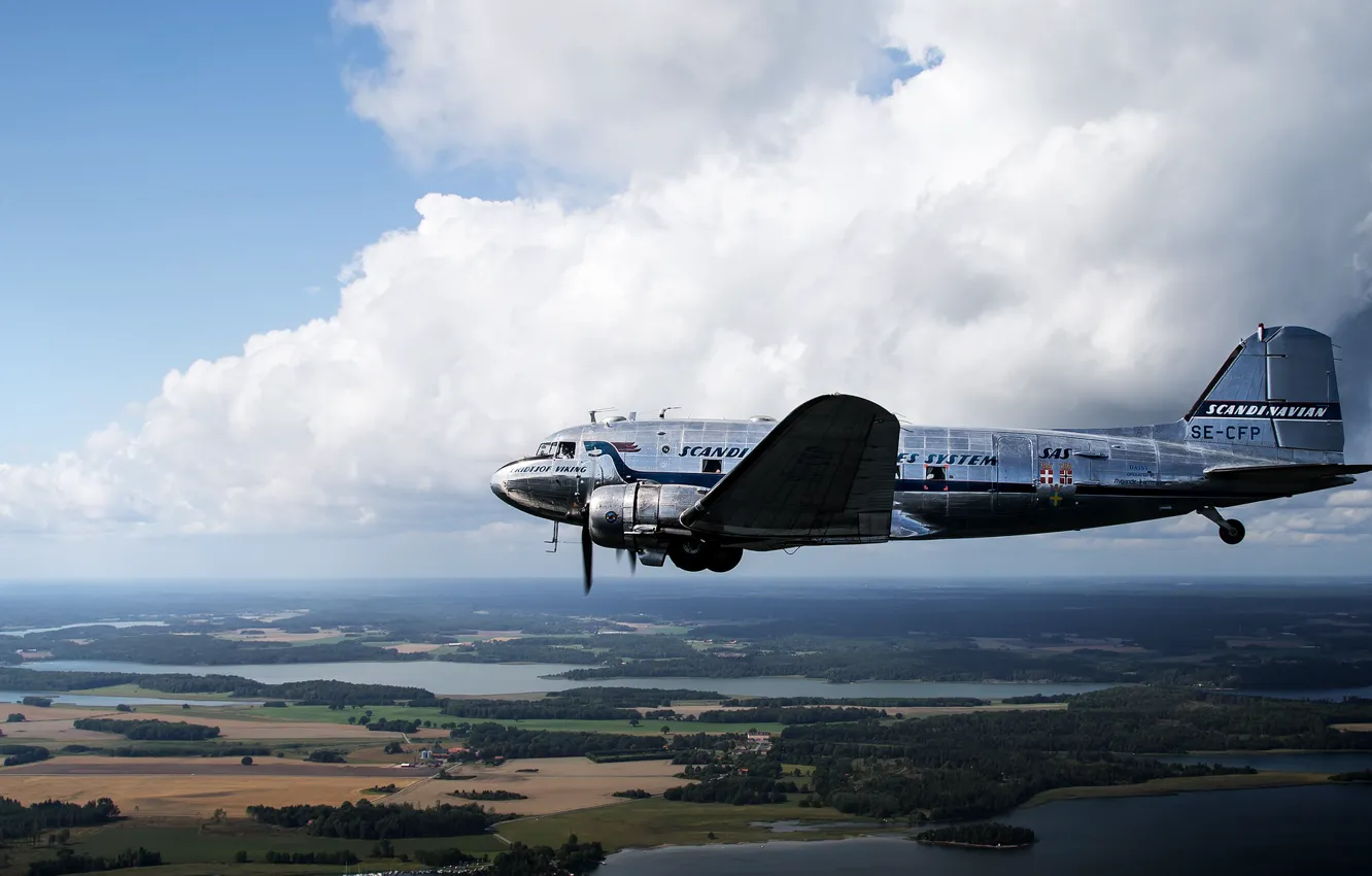 Photo wallpaper Douglas, transport aircraft, DC-3
