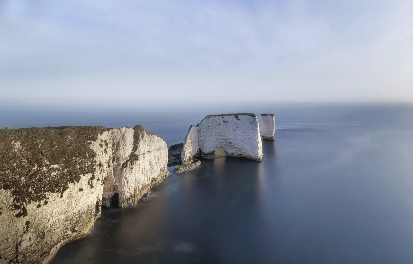 Photo wallpaper Dorset, Jurassic Coast, Old Harry Rocks