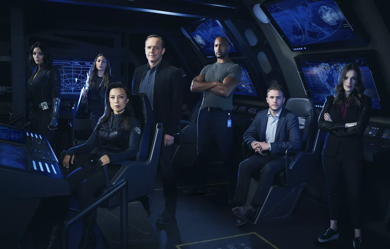 Photo wallpaper Eagle, logo, Marvel, series, The Avengers, Agents of S.H.I.E.L.D., TV serie, S. H. I. E. …