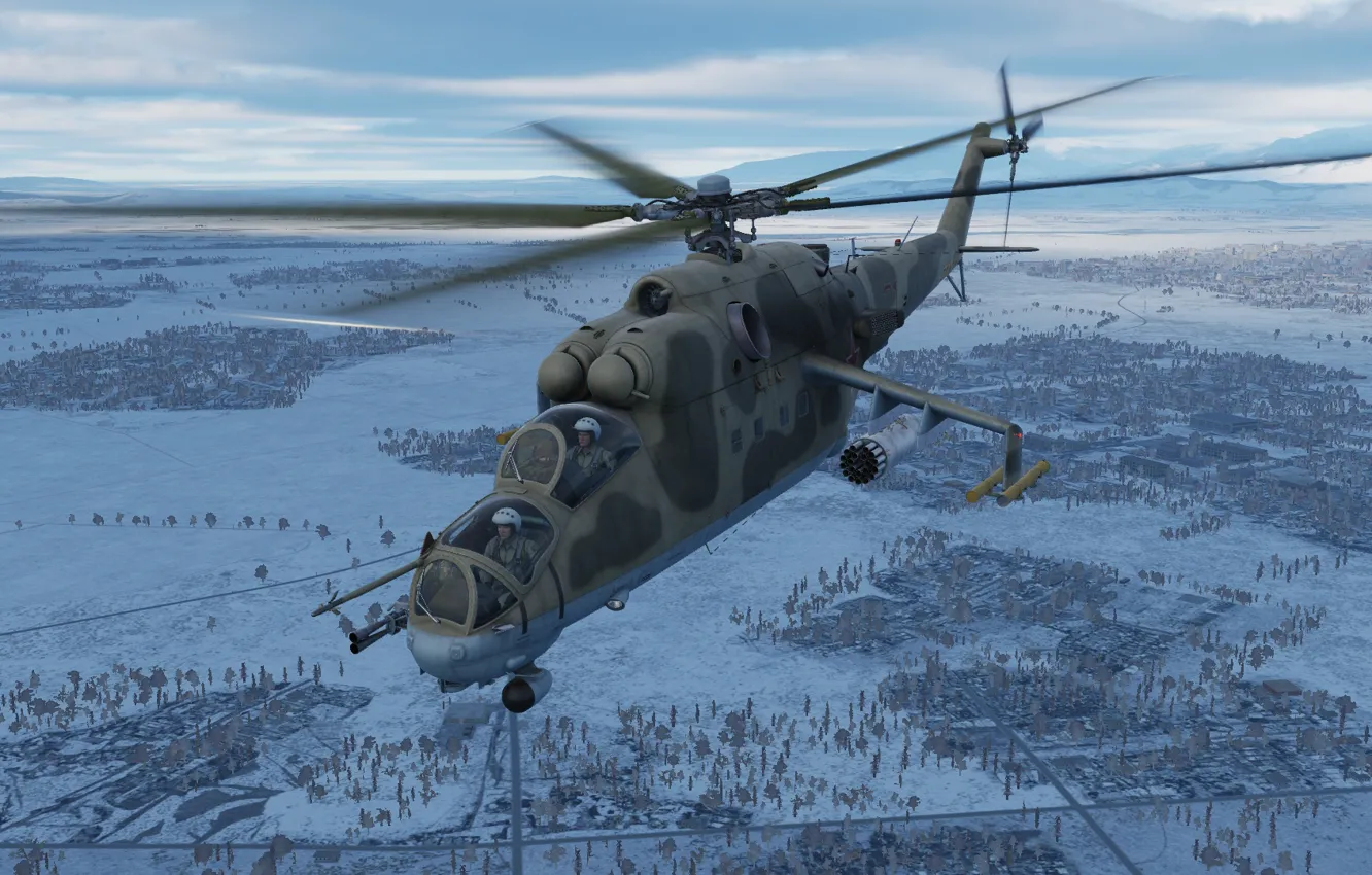 Photo wallpaper USSR, Mi-24P, Attack helicopter, OKB M. L. Mil