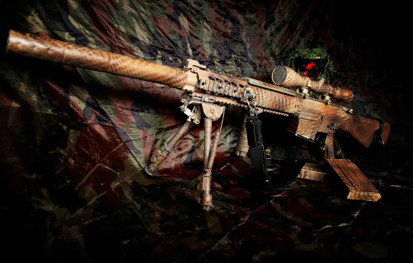 Photo wallpaper weapons, rifle, sniper, self-loading, SR-25