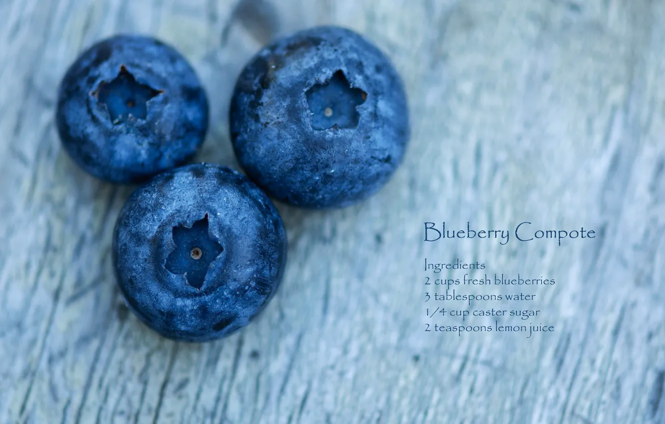 Photo wallpaper macro, berries, blueberries, recipe