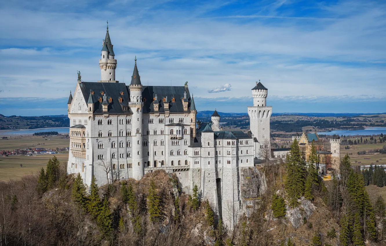 Photo wallpaper castle, Germany, Bayern, Neuschwanstein, Neuschwanstein, castle