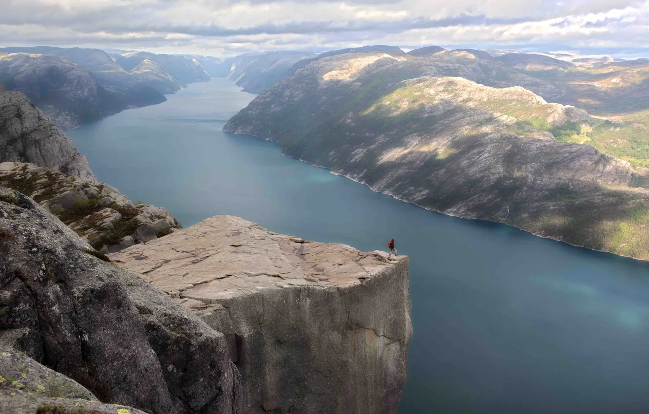 Photo wallpaper nature, Norway, Preikestolen, Nordic, Peninsula, SCANDINAVIAN