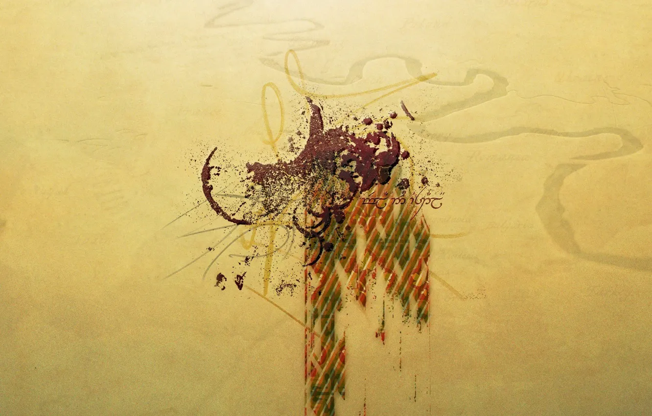 Photo wallpaper yellow, style, grey, the inscription, Wallpaper