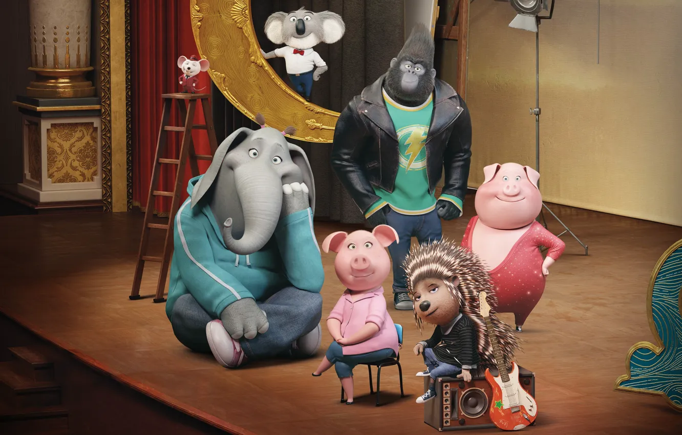 Photo wallpaper cinema, movie, animal, film, animated film, Happy, animated movie, Gorilla