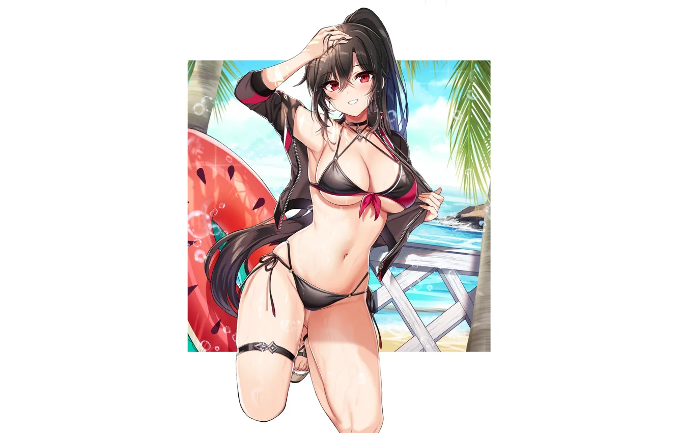 Photo wallpaper kawaii, girl, hot, sexy, boobs, anime, breasts, babe