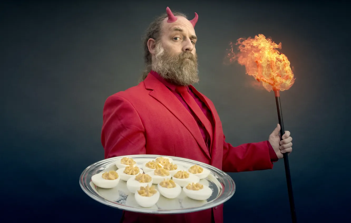 Photo wallpaper people, food, hell