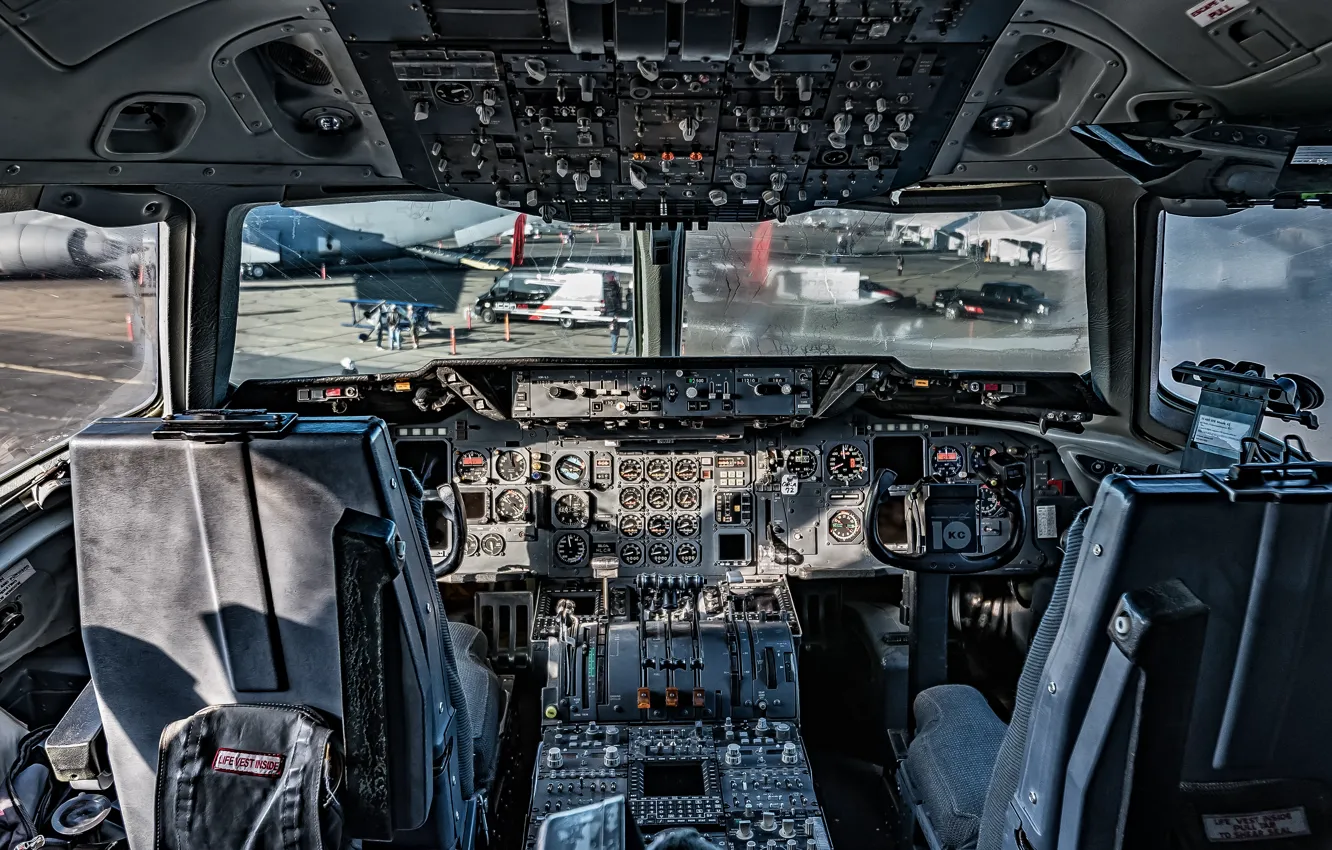 Photo wallpaper cabin, Stratotanker, tanker aircraft, KC 135
