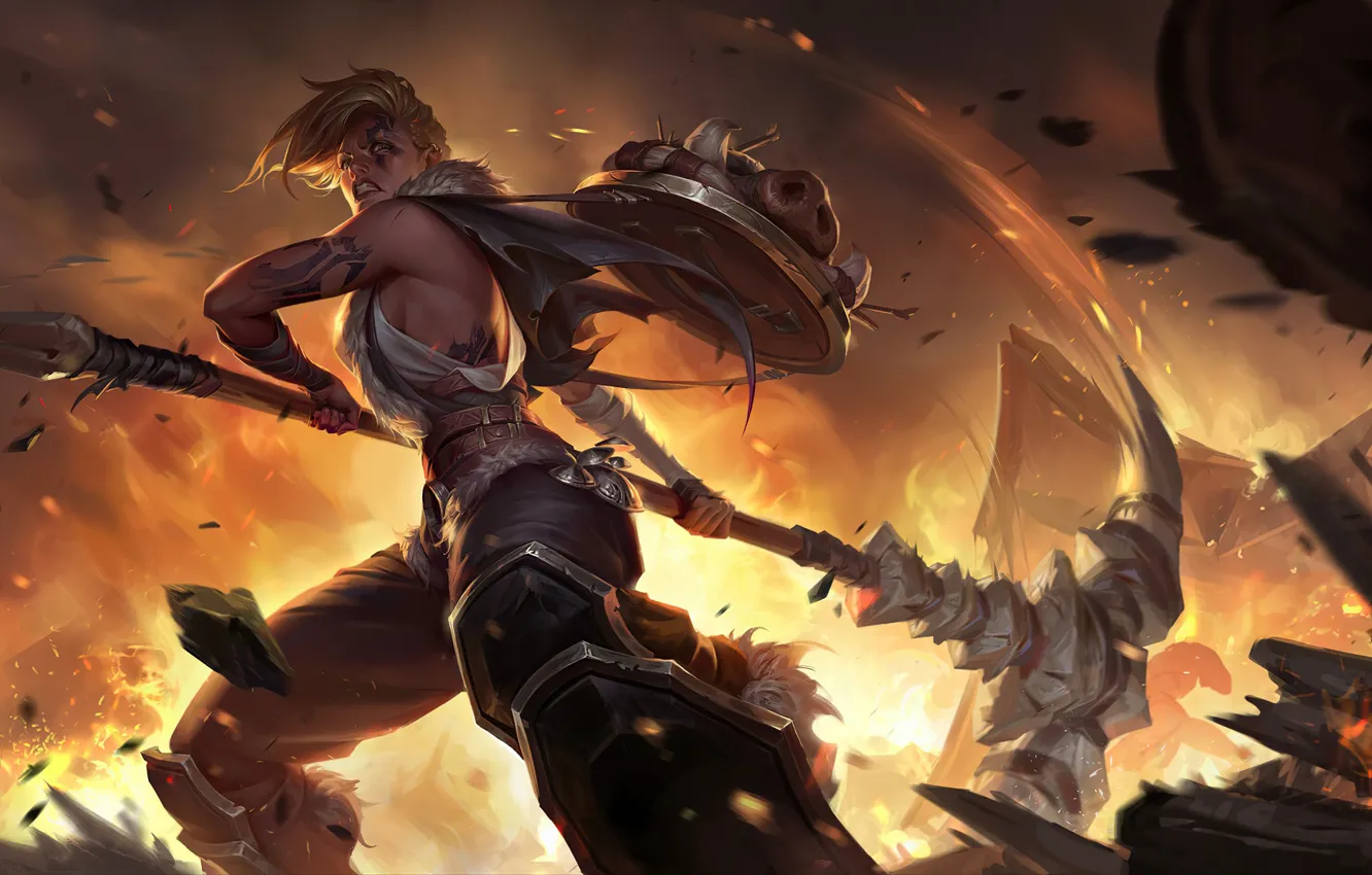 Photo wallpaper girl, weapons, Legends of Runeterra