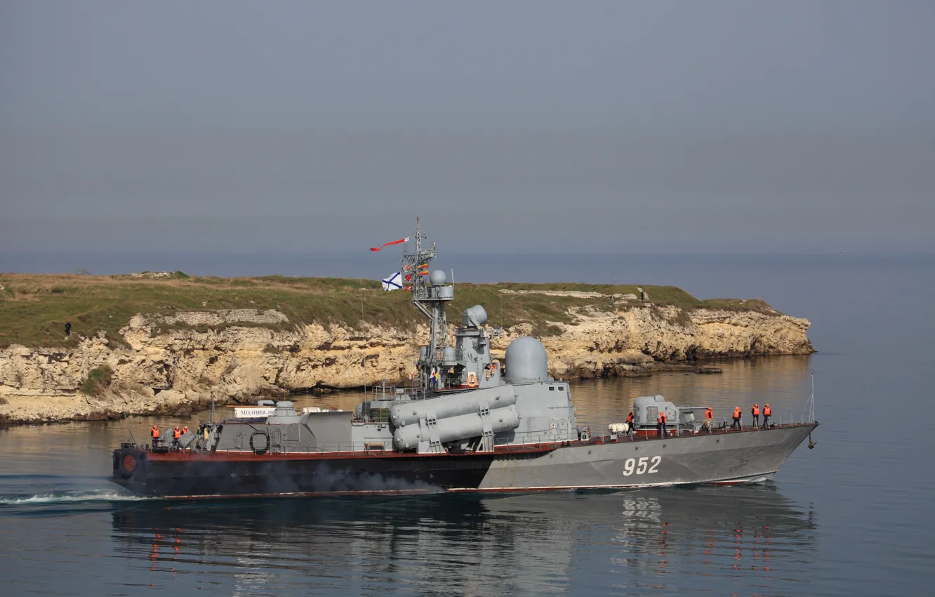 Photo wallpaper lightning, R-109, Rocket ship