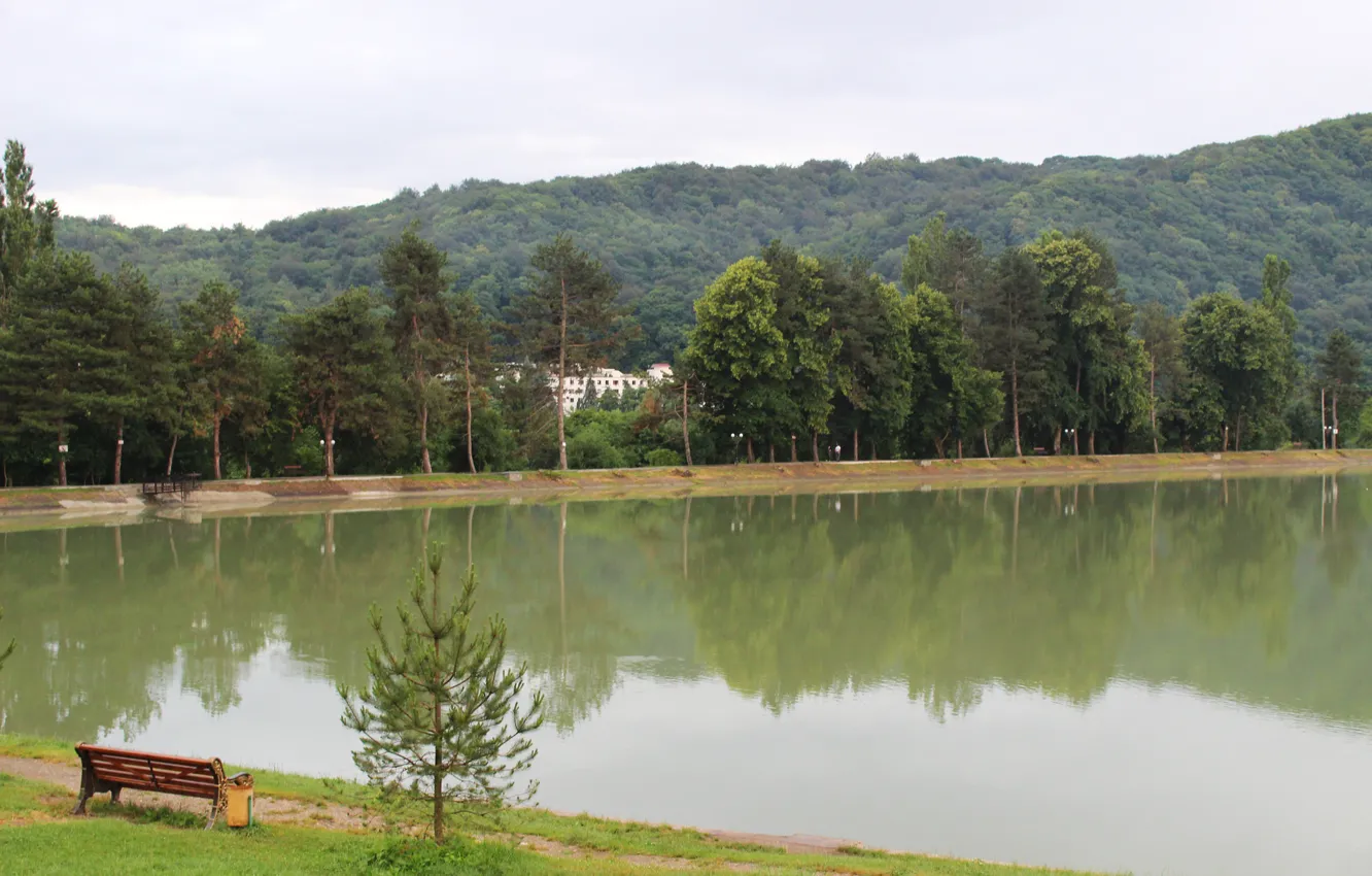 Photo wallpaper water, lake, reflection, area