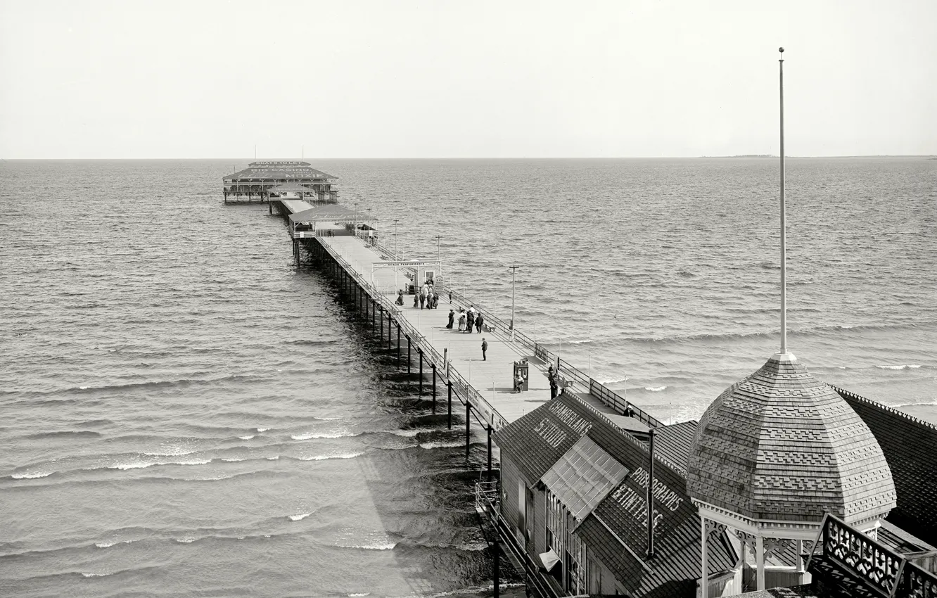 Photo wallpaper sea, retro, FL, pierce, USA, 1902-the year