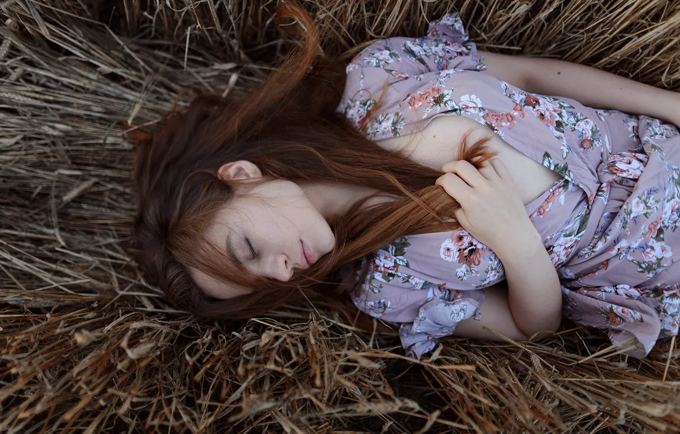 Photo wallpaper girl, sleep, Aleks Five