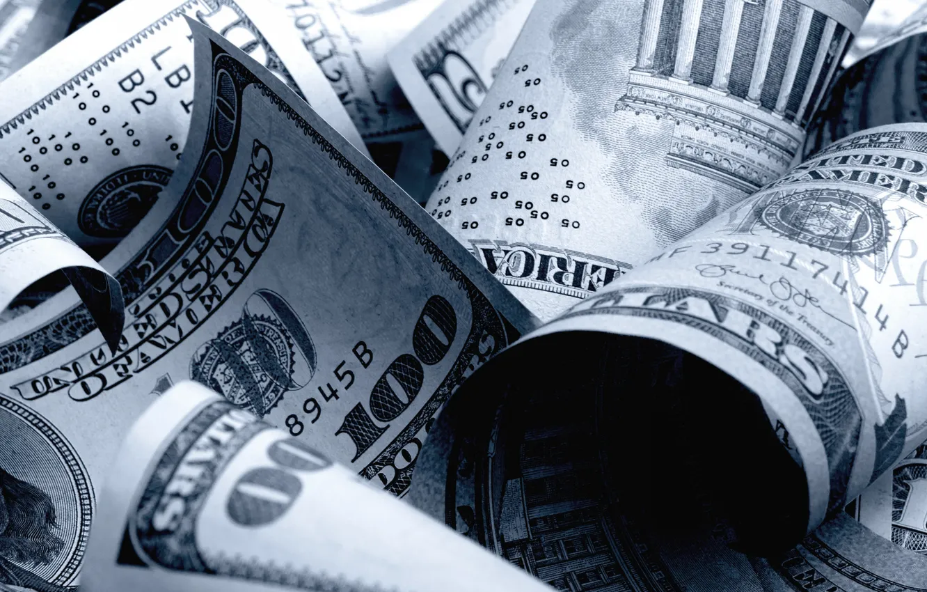 Photo wallpaper money, dollars, currency, banknotes