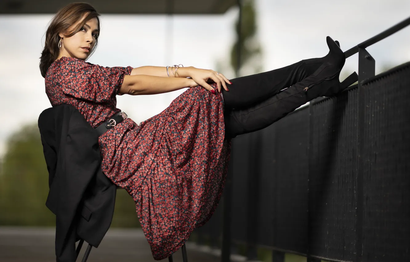 Photo wallpaper girl, pose, Karla