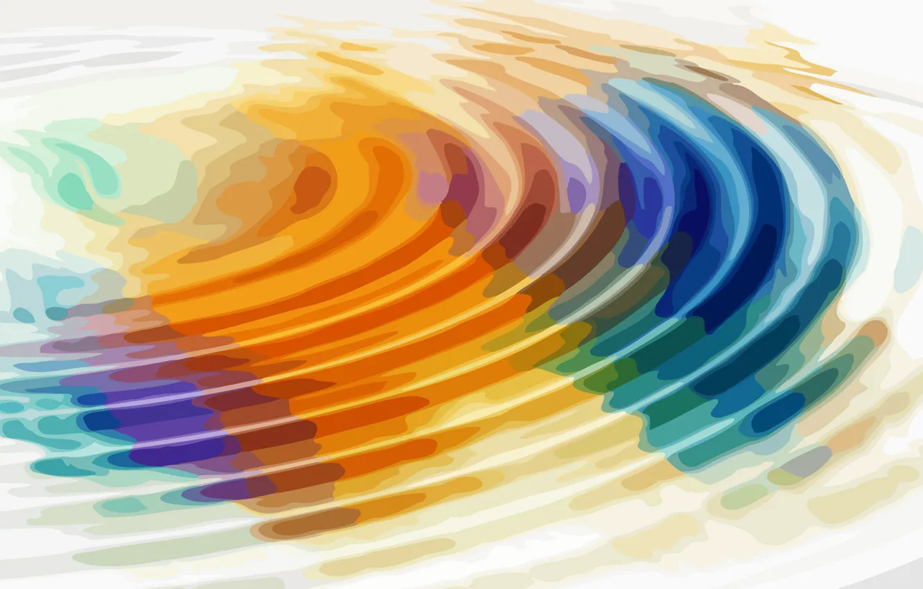 Photo wallpaper circles, liquid, colorful, mood.abstraction