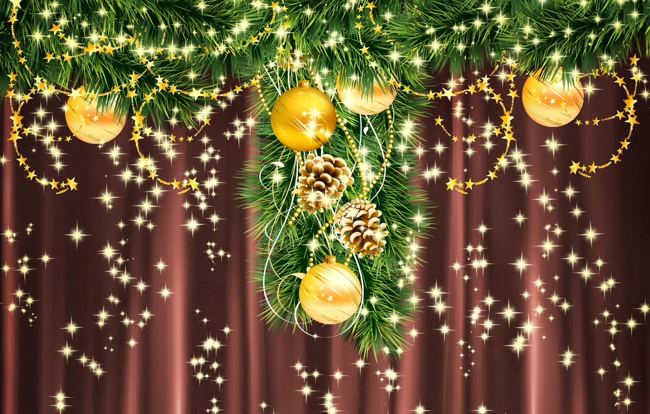 Photo wallpaper balls, decoration, holiday, new year, Christmas, Christmas, New Year