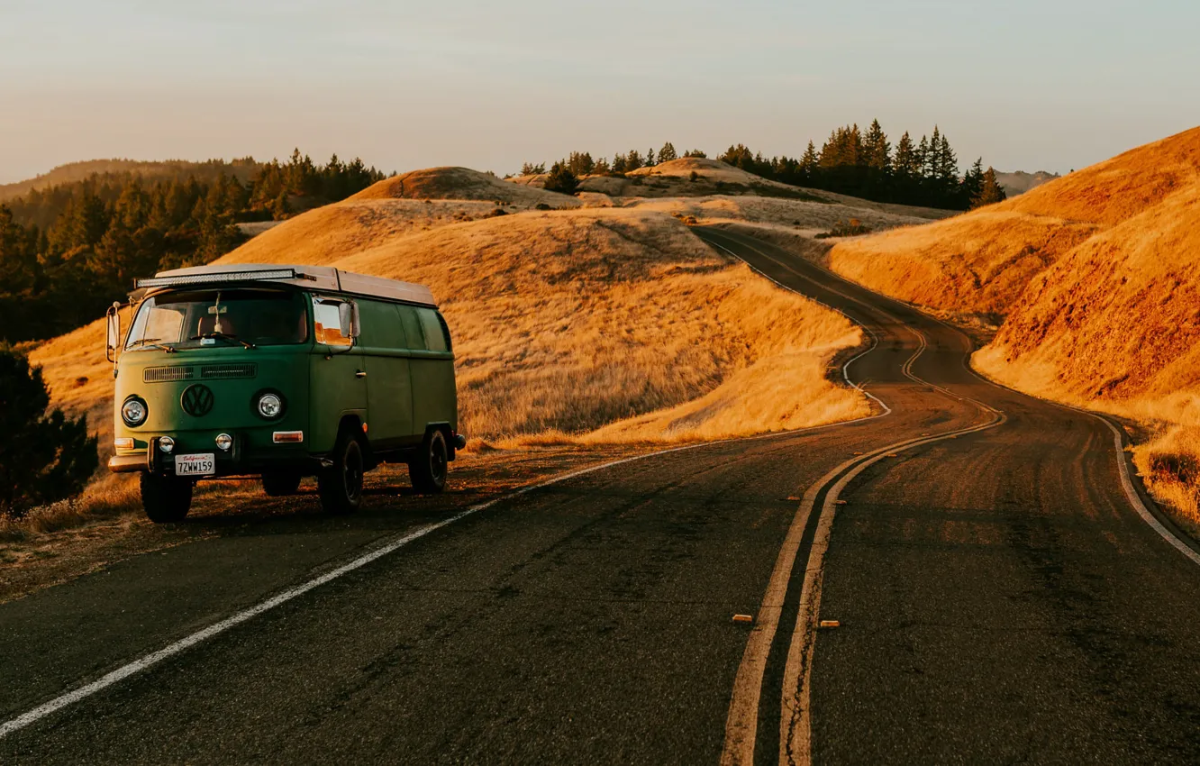 Photo wallpaper Road, Volkswagen, CA, Car, San Francisco