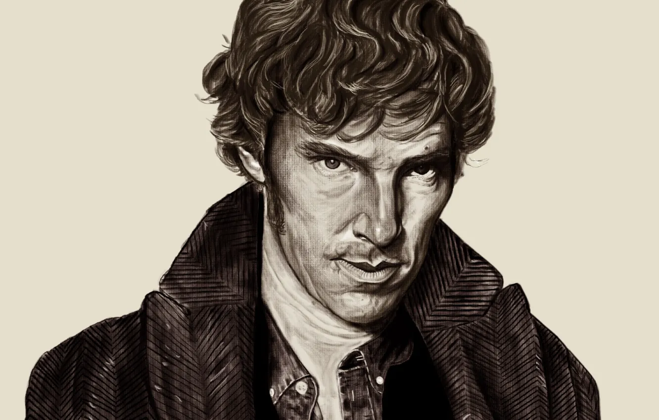 Photo wallpaper art, Benedict Cumberbatch, Sherlock, Sherlock BBC, Sherlock Holmes, by bilou020285