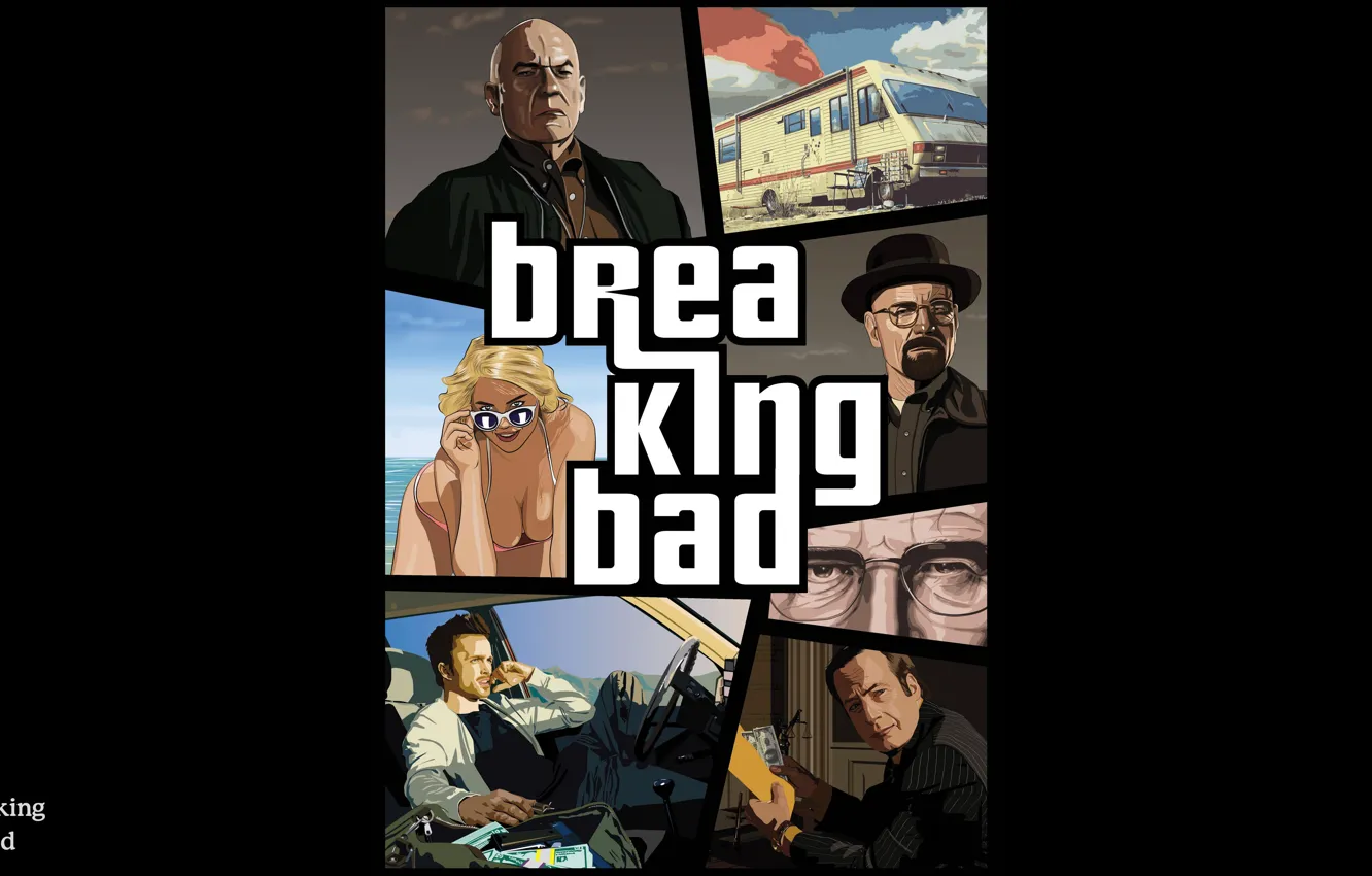 Photo wallpaper the series, poster, characters, Breaking Bad, breaking bad