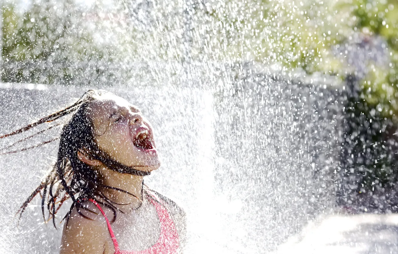 Photo wallpaper summer, water, mood, girl