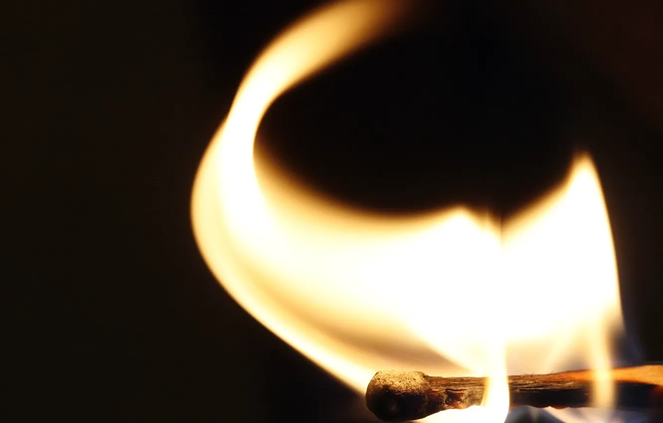 Photo wallpaper lights, matches, flame