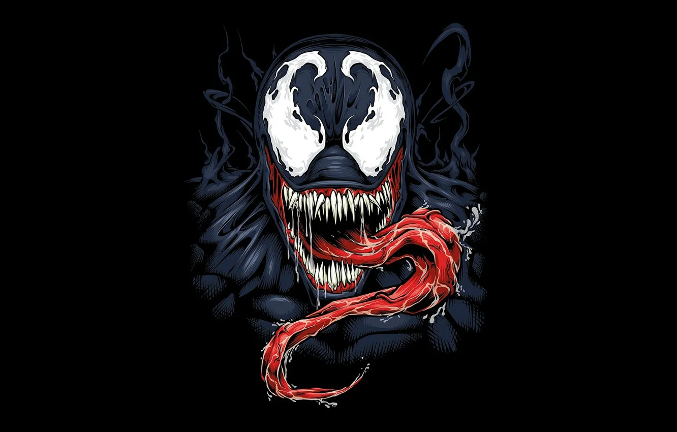 Photo wallpaper background, black, Marvel, Venom, Venom