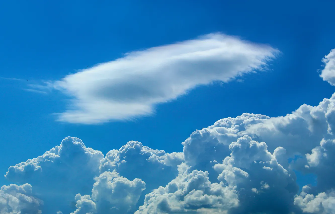 Photo wallpaper white, sky, cloud