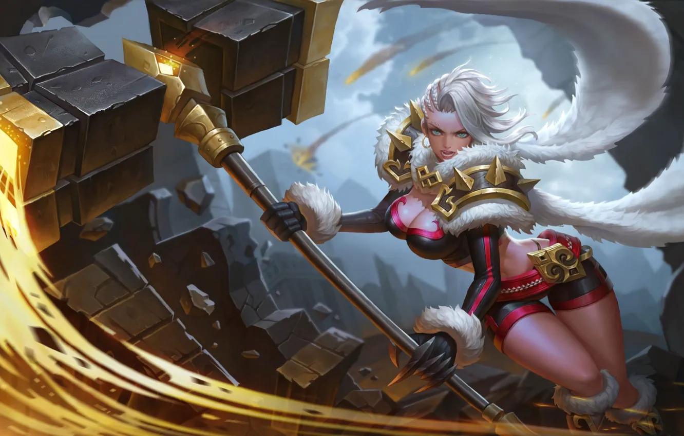 Photo wallpaper weapons, the game, Creek, King of Glory, girl