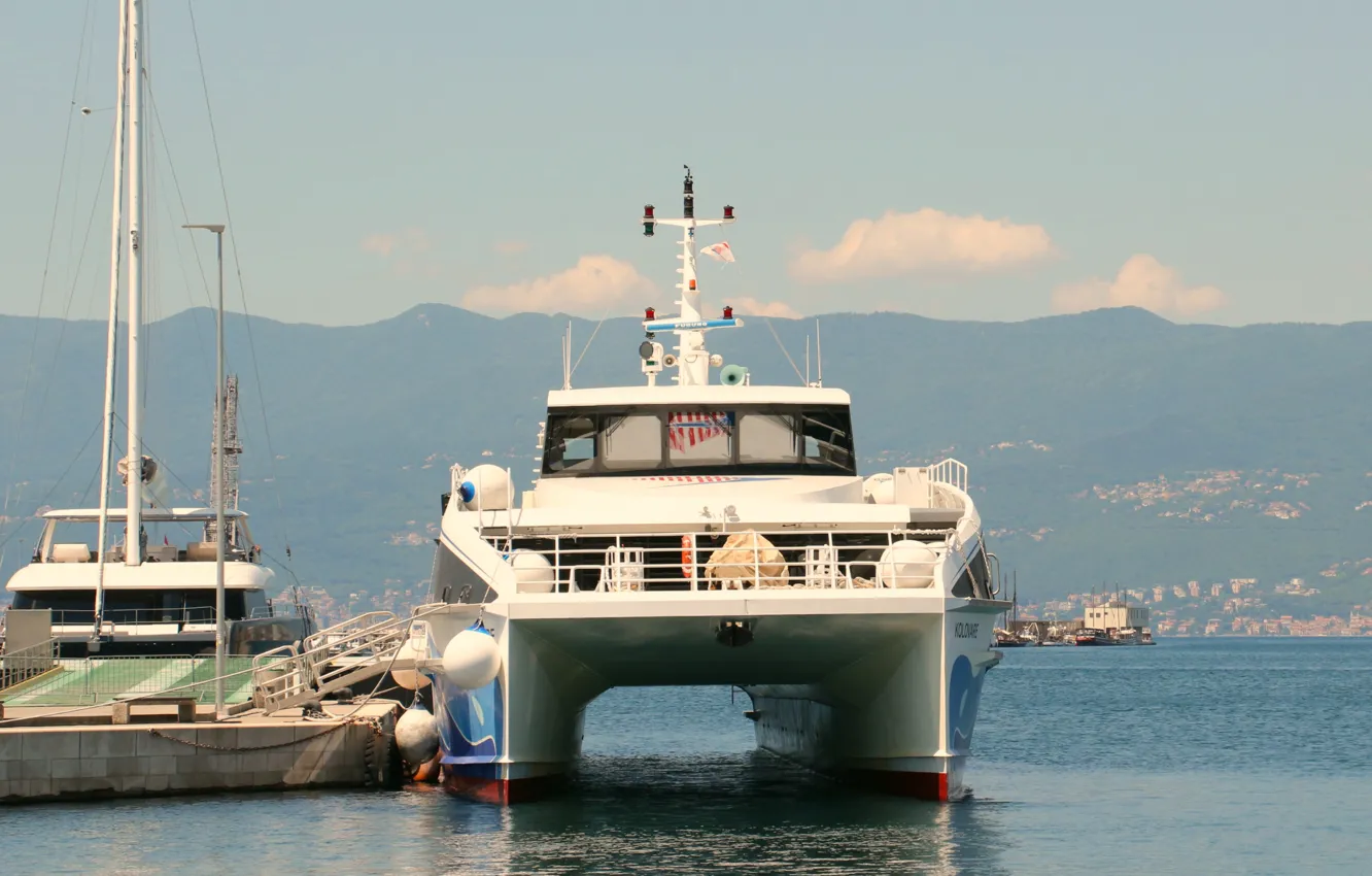 Photo wallpaper ferry, Croatia, Kolovare