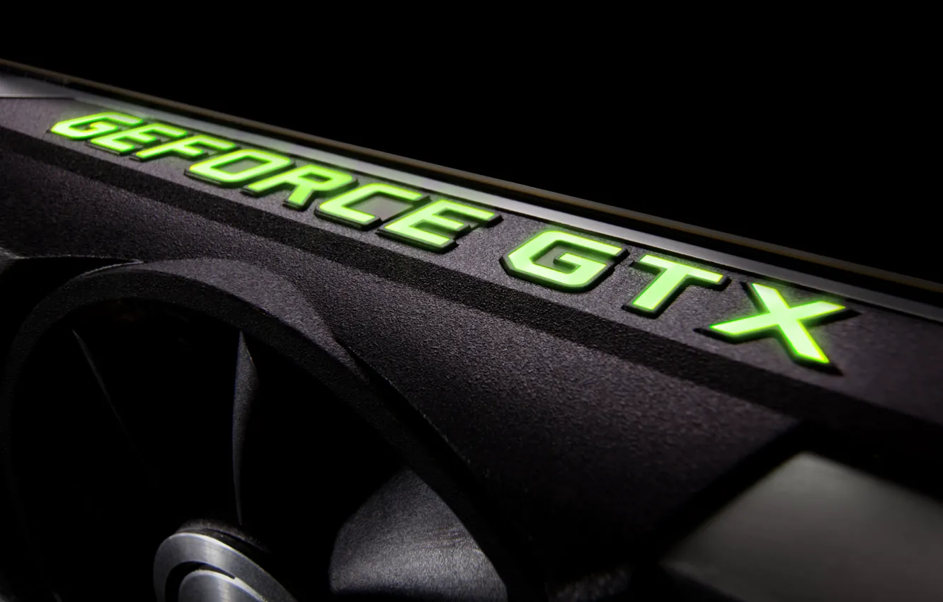 Photo wallpaper logo, video card, nvidia geforce