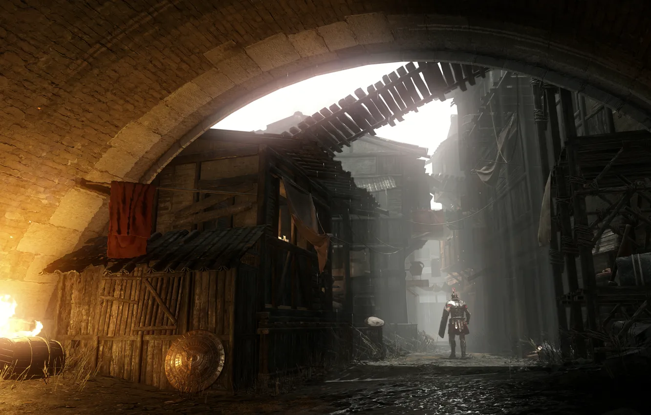 Photo wallpaper the city, warrior, Son of Rome, Ryse