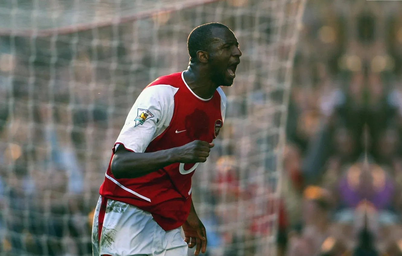 Photo wallpaper Arsenal, sweat, Patrick Vieira, the net of the goal