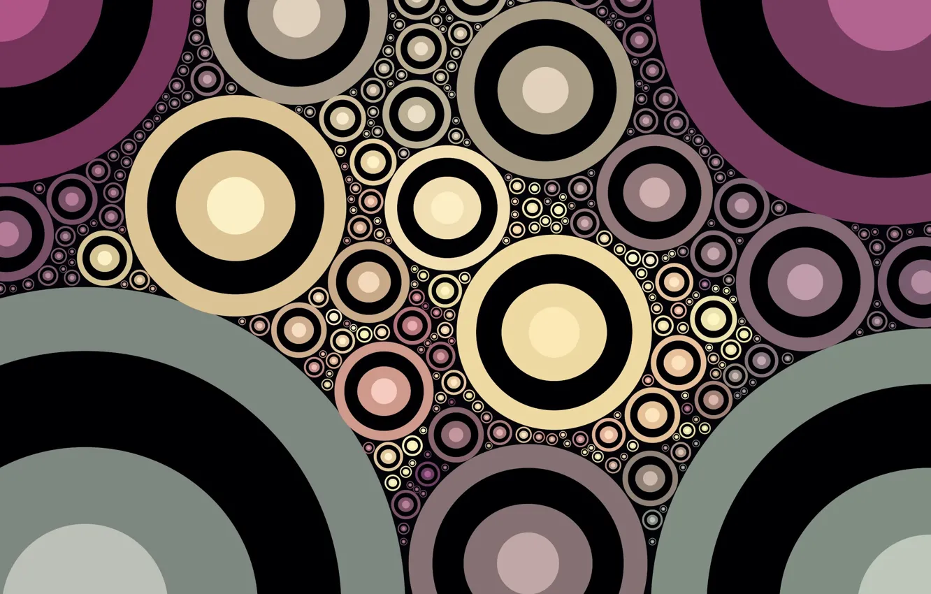 Photo wallpaper circles, design, abstraction, retro, background, texture