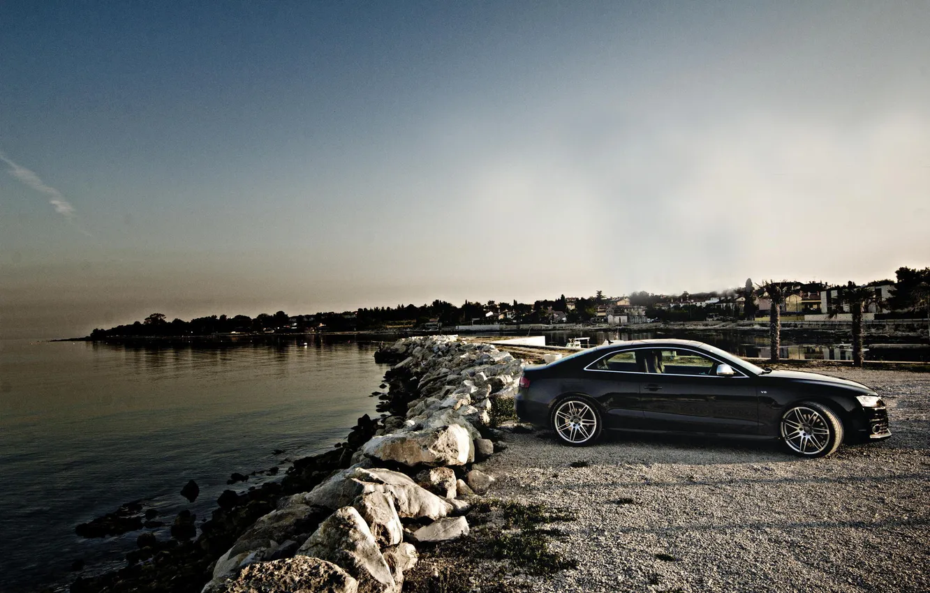 Photo wallpaper Audi, Audi, the evening, drives, promenade