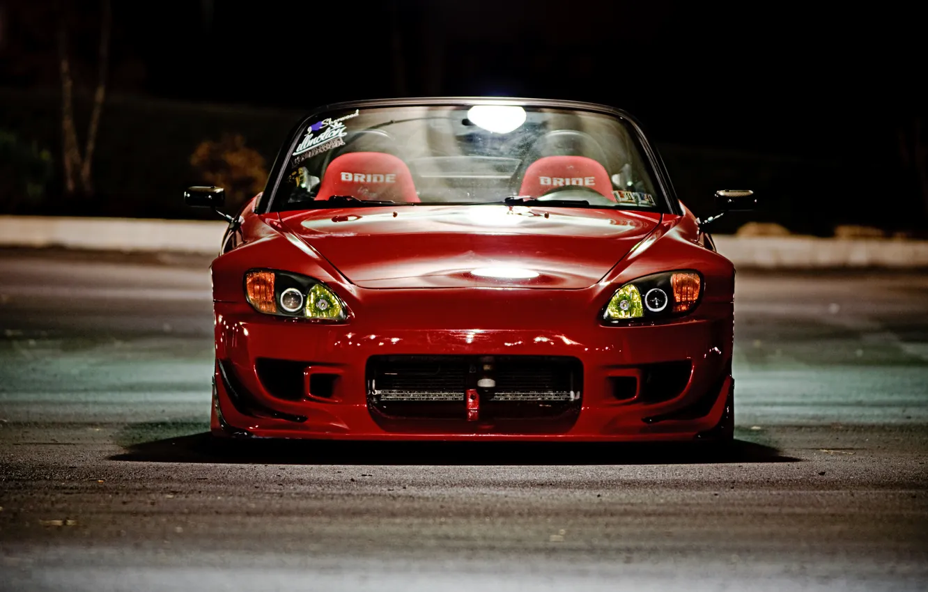 Photo wallpaper red, Honda, S2000