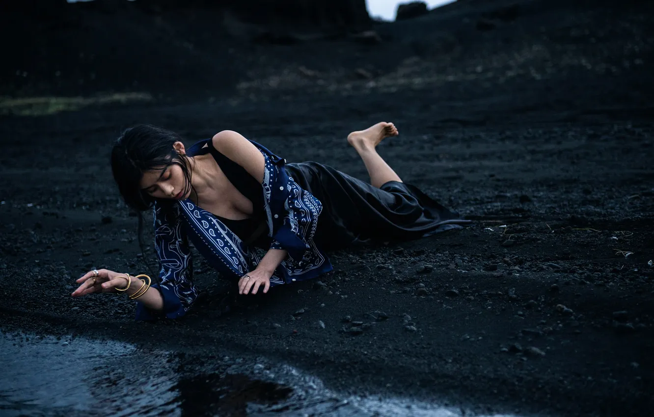 Photo wallpaper Gilles Bensimon, Vogue China, Ming Xi