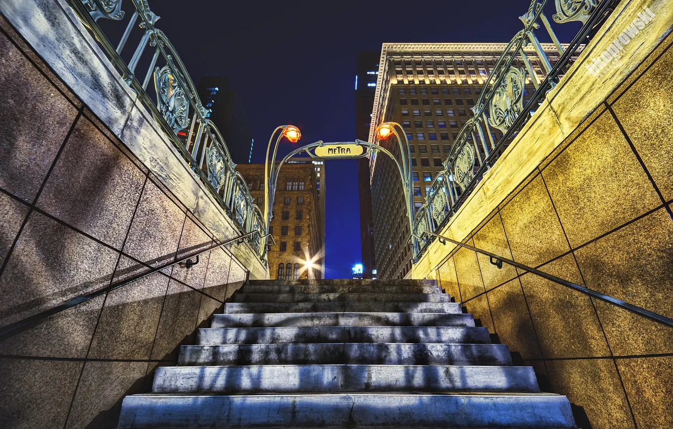 Photo wallpaper Chicago, USA, USA, Il, Chicago, Illinois, Michigan Avenue