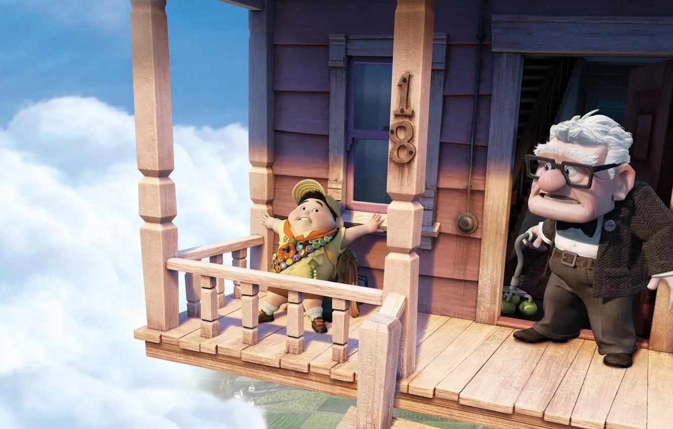 Photo wallpaper up, cartoon, the situation, Russell, Carl, Fredriksen