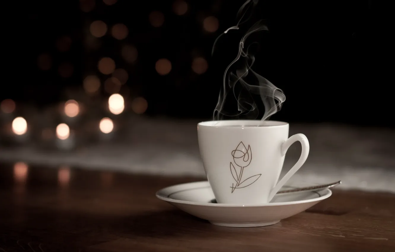 Photo wallpaper table, background, Cup