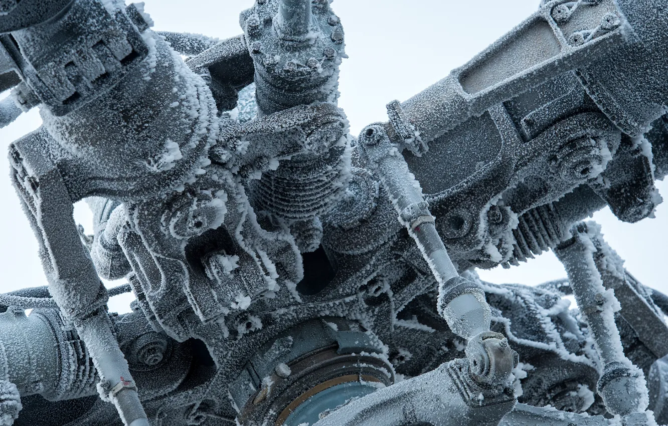 Photo wallpaper cold, frost, helicopter, helicopter, freezing, The blades