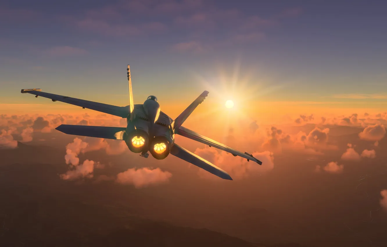 Photo wallpaper f18, military, war, plane, jet, pilot, defense, maverick